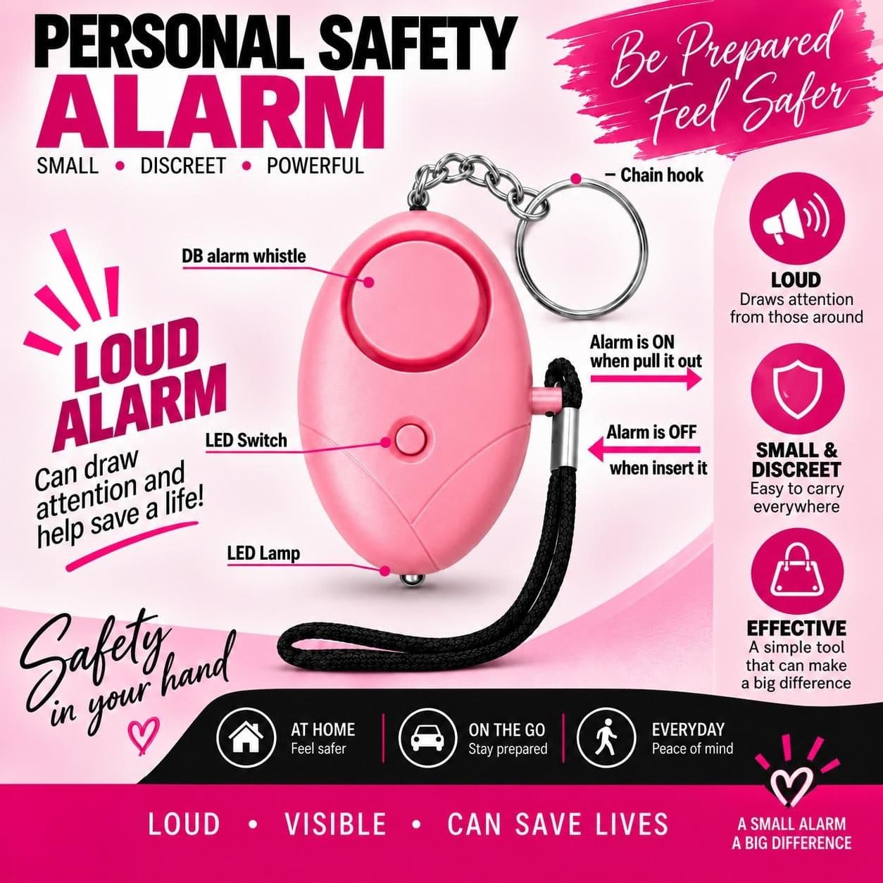 Safety Alarm Pink